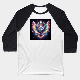 Owl Art Baseball T-Shirt